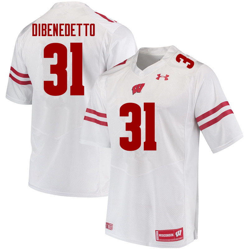 Wisconsin Badgers Men's #31 Jordan DiBenedetto NCAA Under Armour Authentic White College Stitched Football Jersey CG40Z78UN